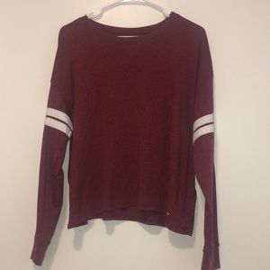 Burgundy football tee